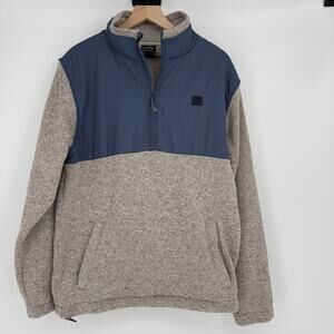 Billabong Fleece Quarter Zip Pullover Sweater Jacket Colorblock | Size L